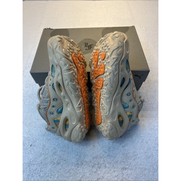 Puma La France RNR Sneakers Sand Orange Glo Aqua Multi Lace Up Men Size 8 NEW main image 4